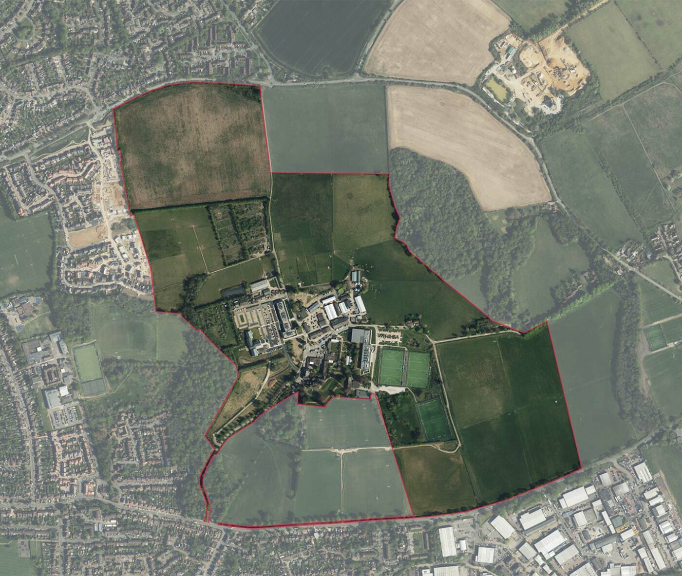 Aerial view of the site