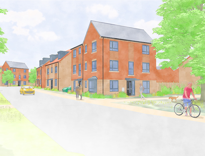 CGI of the Taylor Wimpey proposals