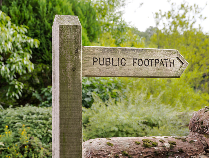 Image of public footpath sign